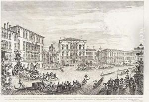 The Piazzetta And Ducal Palace; Piazza S Marco; And The Regatta (m.2; 9; And 22) by Michele Marieschi