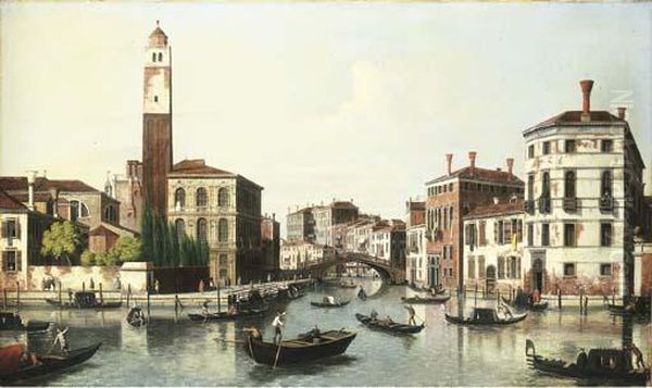 The Grand Canal, Venice, And The
Entrance To The Cannaregio With The Church Of San Geremia - view 1
