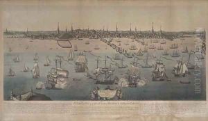 A southeast view of the great town of Boston in New England, engraved by Edwin Whitefield 1816-92 1848 by Price, William