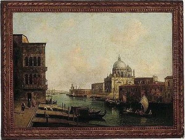 Venice, The Grand Canal Looking
Towards The Church Of Santa Maria Della Salute And The Dogana, From The
Campo Santa Maria Zobenigo - view 1