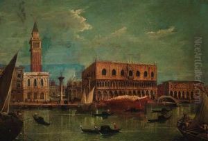 The Bacino Di San Marco, Venice, Looking Towards The Piazzetta Andthe Doge's Palace