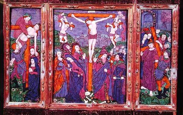 Triptych depicting the Crucifixion, Limousin - view 1