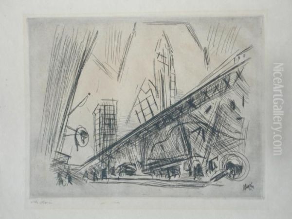 Downtown New York, The El (from The New Republic) - view 1