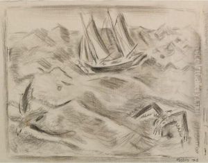 Boat, Sea And Gulls by John Marin