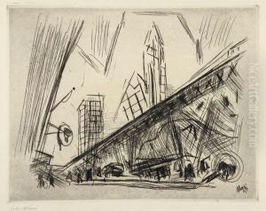 Downtown New York, The El by John Marin