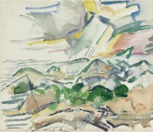 Sky Forms And Mountain Forms, Delaware County, Pennsylvania by John Marin