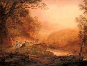 Travellers gossiping at the wayside