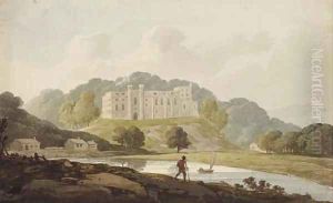 A landscape with castle by William Payne