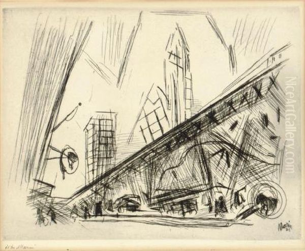 Downtown, The El (zigrosser 134) - view 1