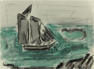 Cape Split, Maine (boat And Sea)