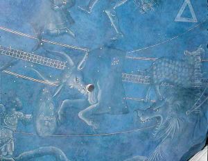The Path of the Sun through the stars on the night of the 4th July 1442, detail of Taurus, from the soffit above the altar, c.1430 The Path of the Sun through the stars on the night of the 4th July 1442, detail of Taurus, from the soffit above the altar, c.1430