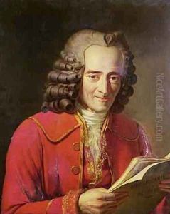 Voltaire 1694-1778 reading LAgent Litteraire, 1811