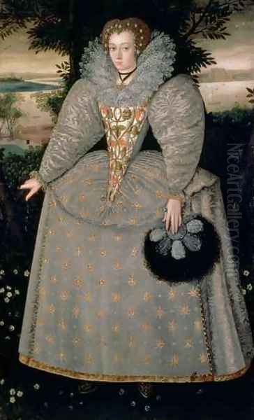 Portrait of Elizabeth Buxton nee Kemp c.1588-90 - view 1