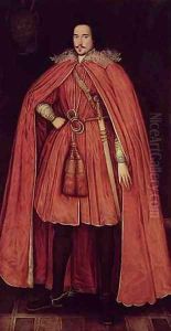 Edward Herbert, Lord Herbert of Cherbury, c.1604 42 Herbert of Cherbury, Edward Herbert, 1st Baron 1583-1648 in his robes as Knight of the Bath by Robert Peake
