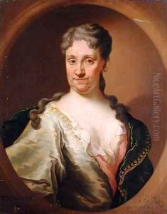 Portrait of Barbara Lutken 1664-1740, 1718 by Anton Paulsen