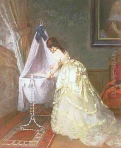 Mother and Baby, 1869 by Fritz Paulsen