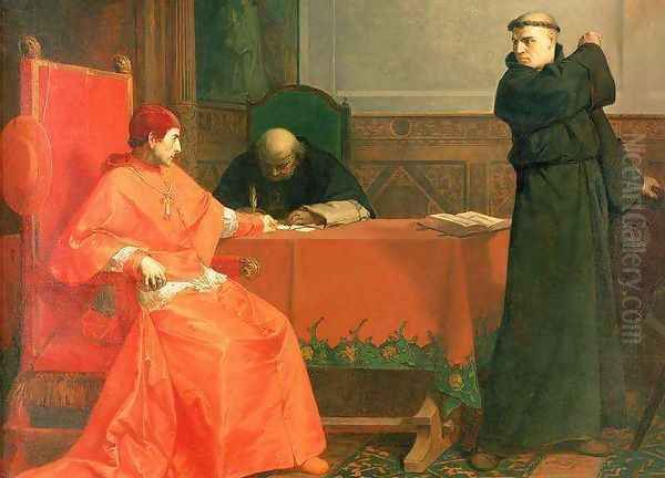 Luther in front of Cardinal Cajetan during the controversy of his 95 Theses, 1870 - view 1