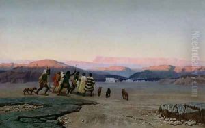 The Shepherds, Led by the Star, Arriving at Bethlehem, 1863 by Octave Penguilly l'Haridon