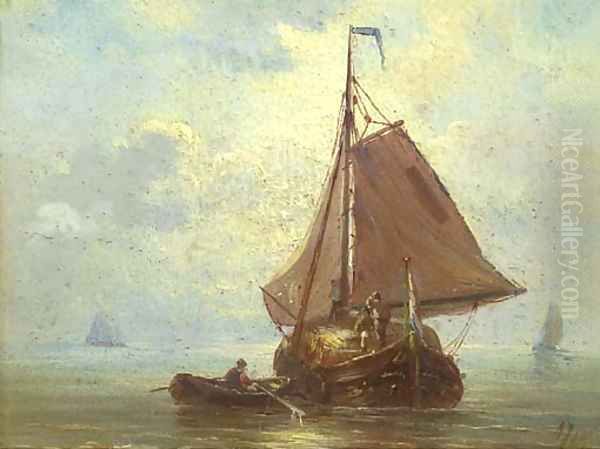 A haybarge in a calm - view 1