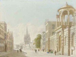 University College, St Mary's Church and Queen's College, Oxford by George Pyne