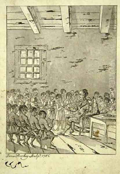 Classroom of a Native American school, 1786 - view 1