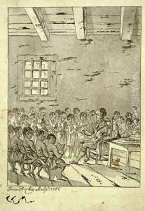 Classroom of a Native American school, 1786 by James Peachey