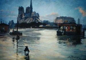 View of the Pont de la Tournelle During the Floods of 1910, 1910 by Andre Pierson