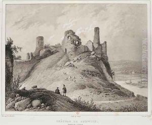 View of Berwick Castle, Berwick-upon-Tweed by Pernot, Francois Alexandre