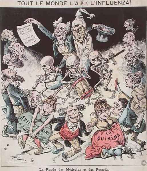 Caricature of the influenza epidemic of 1820, c.1889 - view 1
