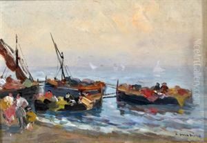 Marina Con Barche by Francesco Marino Di