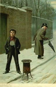 The Snowball - Guilty or Not Guilty, from the Pears Annual, Christmas, 1906 by H. Pittard