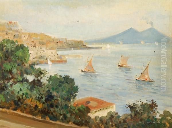 Il Golfo Di Napoli Sullo Sfondo Del Vesuvio - view 1