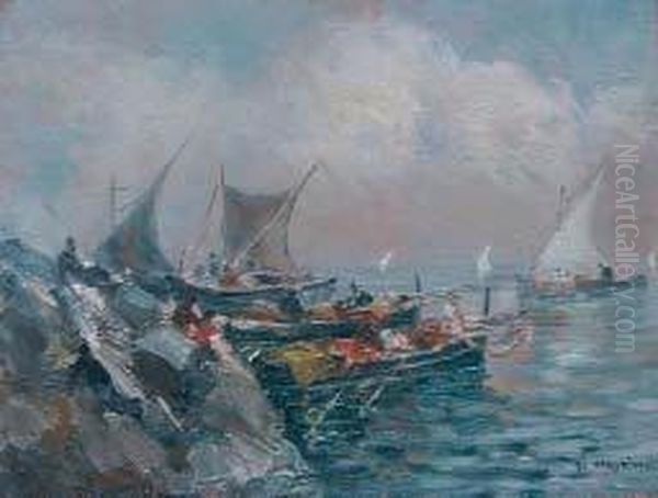 Marina Con Barche E Pescatori - view 1