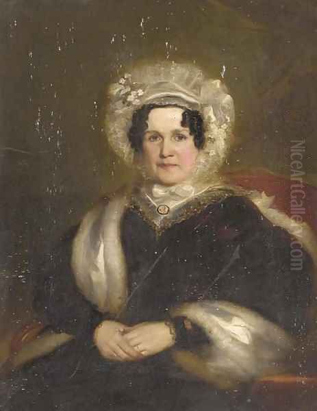 Portrait of Mrs Williams, seated half-length - view 1