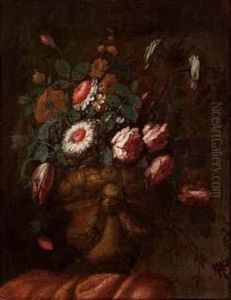 Vaso Istoriato Con Rose E Tulipano Vaso Istoriato Con Rose E Tulipano
