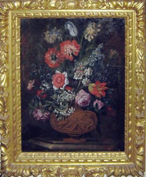 Nuzzi , 'still Life With Flowers', Oil On Canvas, 66cm X 52cm,framed - view 1