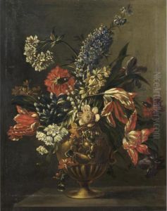 Natura Morta Con Vaso Di Fiori by Mario Nuzzi Mario Dei Fiori