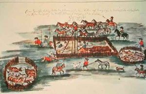 Spanish fort built for defence against the Indians, from Hacia alla y para aca