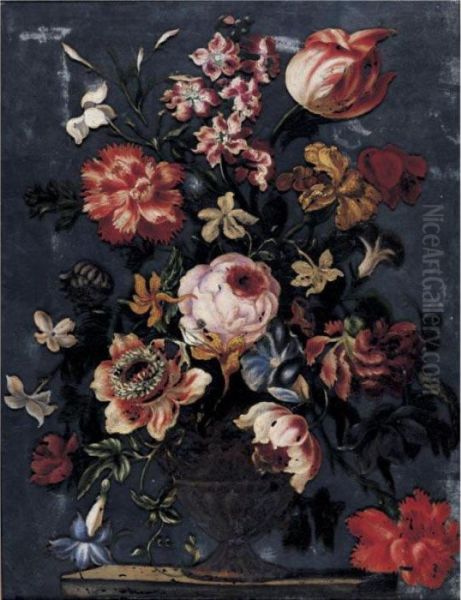 Still Life Of Flowers In An Urn - view 1