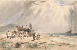 Fishmarket on the Beach by Giles Firman Phillips