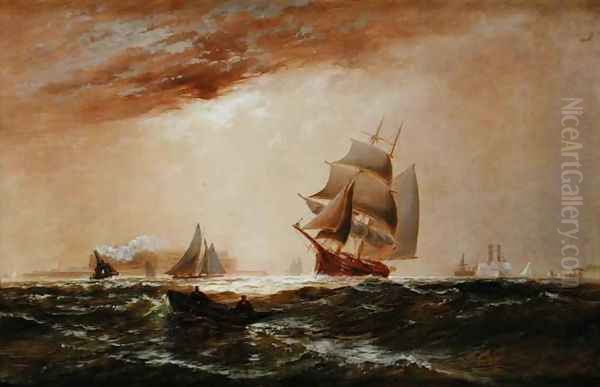 Ships in New York Harbour, 1891 - view 1