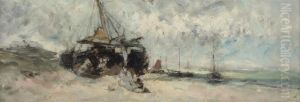 Bomschuit On The Beach by Jacob Henricus Maris