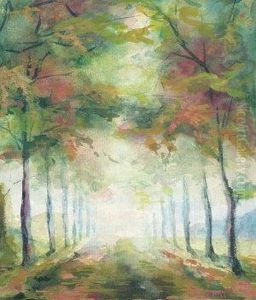 Avenue Of Trees; Watercolour