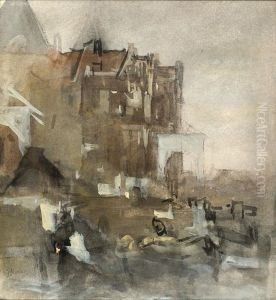 View Of An Inner Harbour by Jacob Henricus Maris