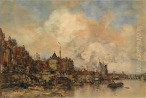 A View Of The Buitenkant With The Schreierstoren, Amsterdam