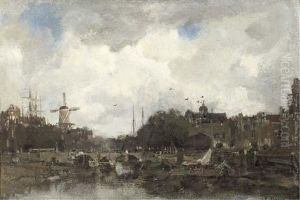 A Dutch City In Summer by Jacob Henricus Maris