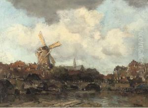 View Of A Dutch City by Jacob Henricus Maris