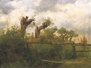 Wilgen Aan Een Sloot: Pollard Willows by Jacob Henricus Maris