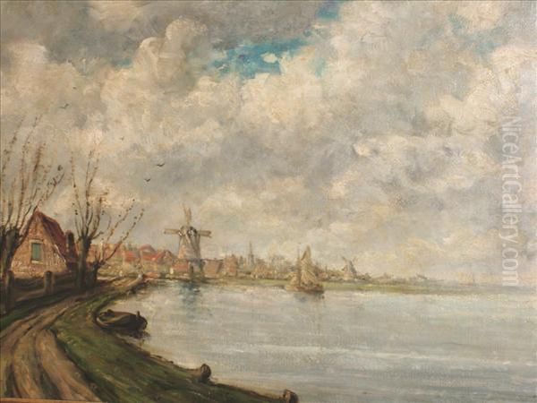 A View Of A Distant Town, Possibly Dordrecht - view 1