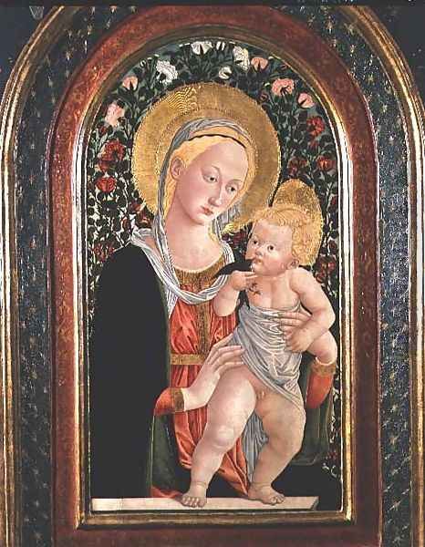 Madonna and Child, Child standing, holding a bird - view 1